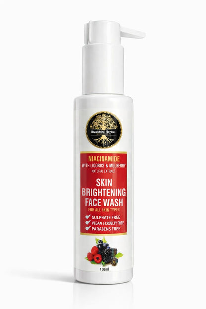 Blackbird Herbal Niacinamide Skin Brightening Face Wash with Licorice & Mulberry Extract