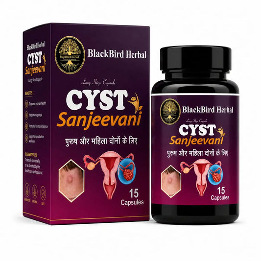 BlackBird Herbal CYST Sanjeevani – Ayurvedic PCOS & Hormonal Wellness Capsules